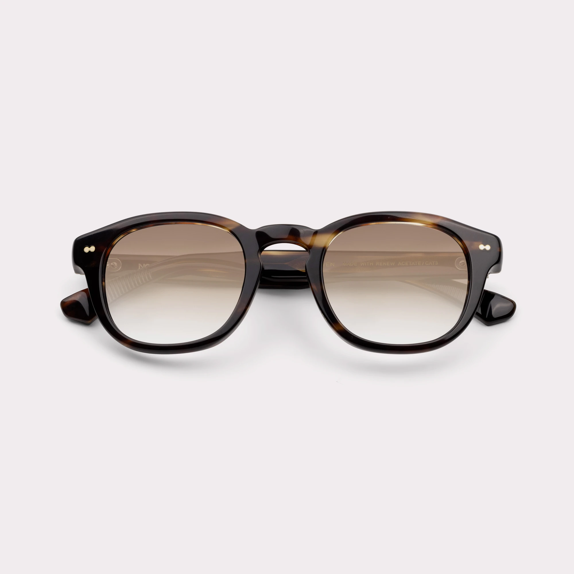 A pair of Owen Havana Sunglasses folded
