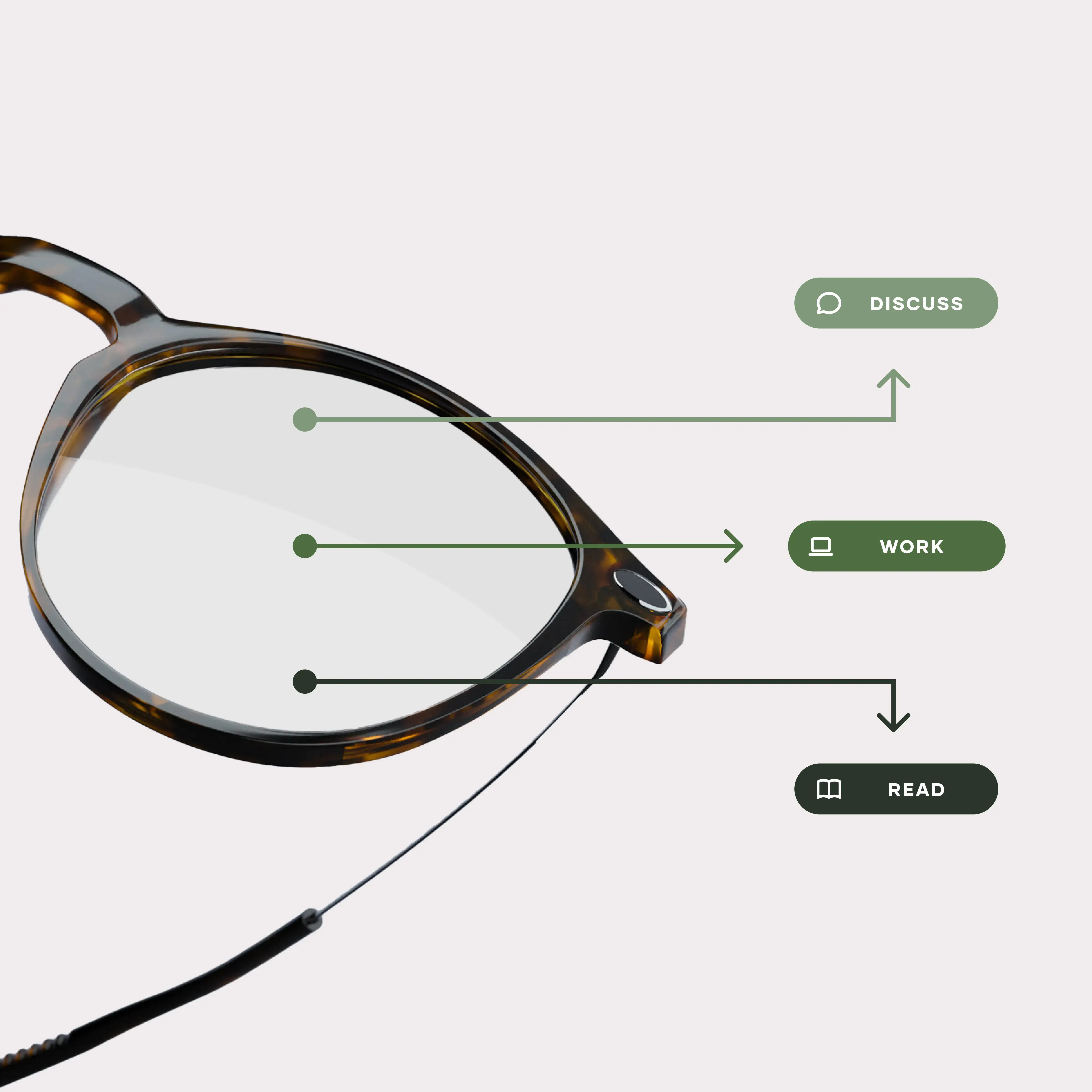 A pair of Alba Black Multi-distance reading glasses