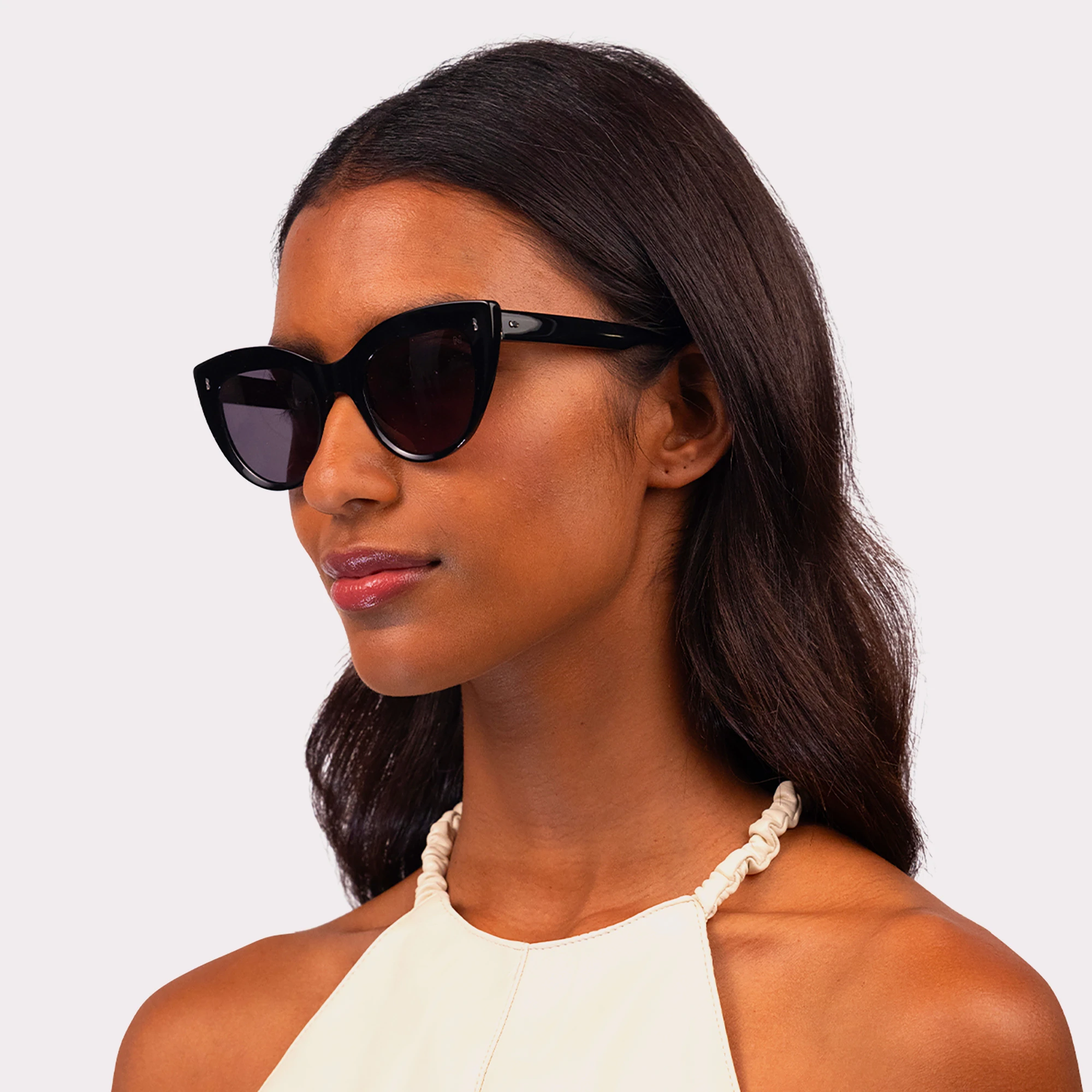 A pair of Romy Black Sunglasses