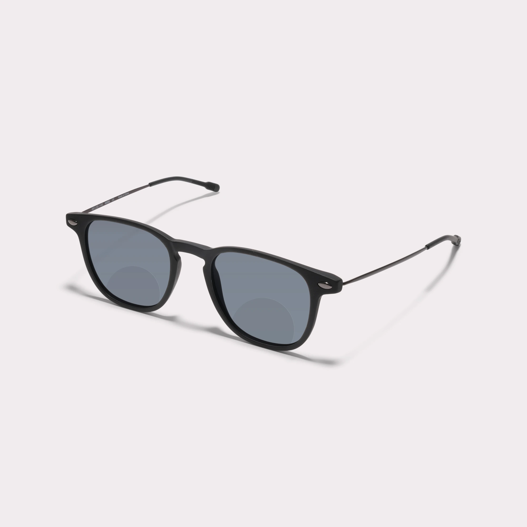 A pair of Doni Black Bifocal sunglasses  seen from the side