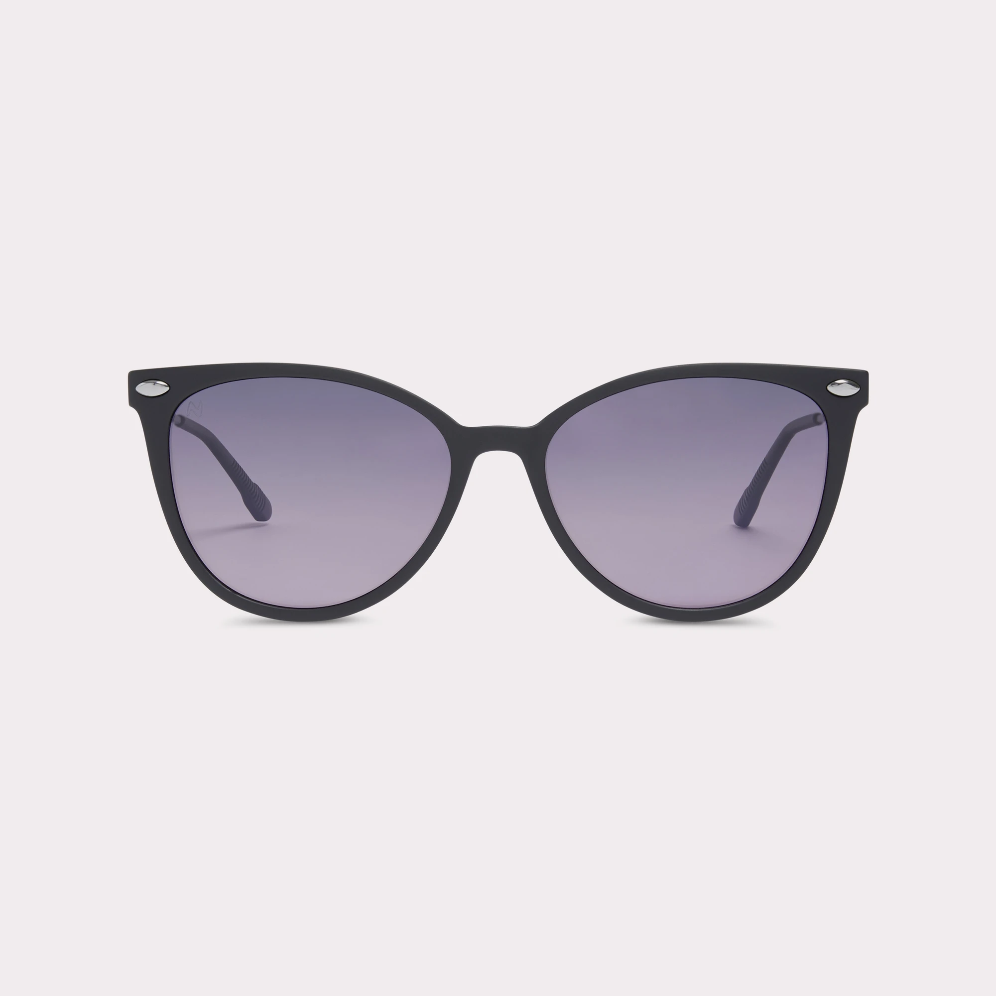 A pair of Ivy Black Sunglasses seen from the front