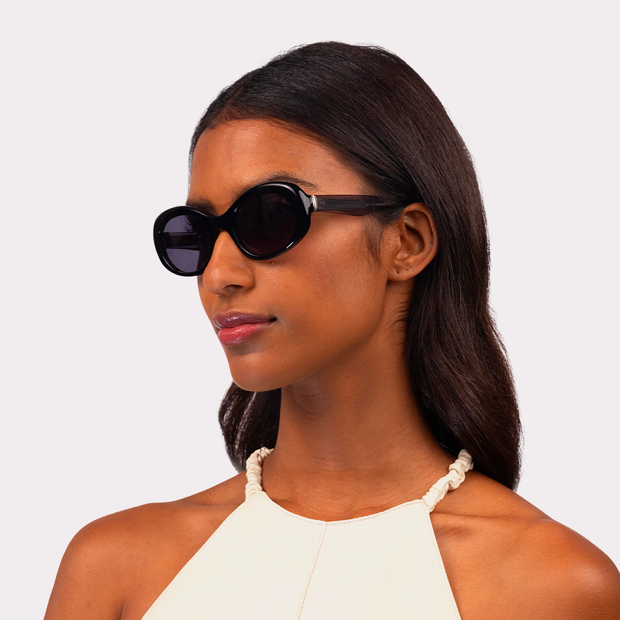 A pair of Loop Black Sunglasses