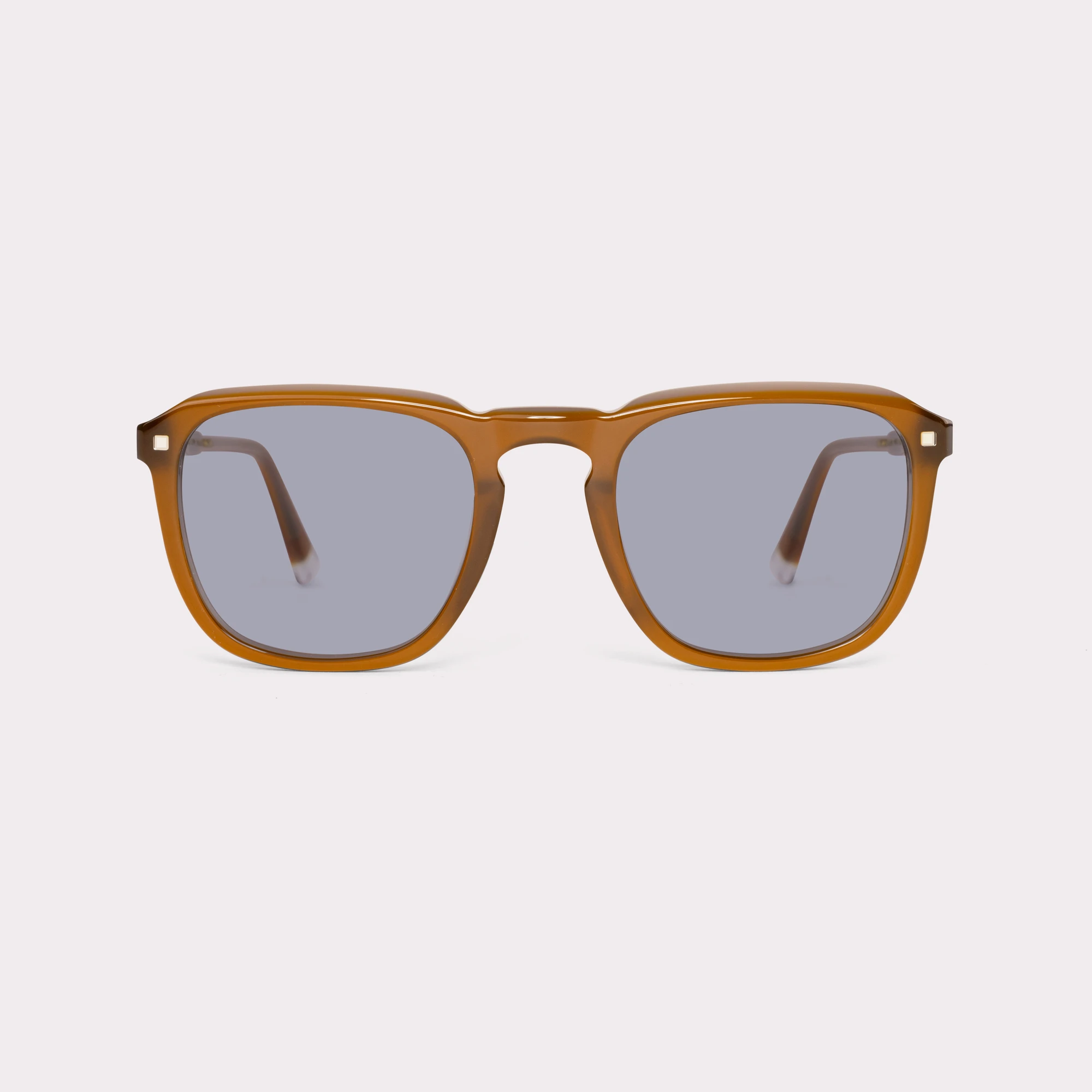 A pair of Carmen Brown Sunglasses seen from the front