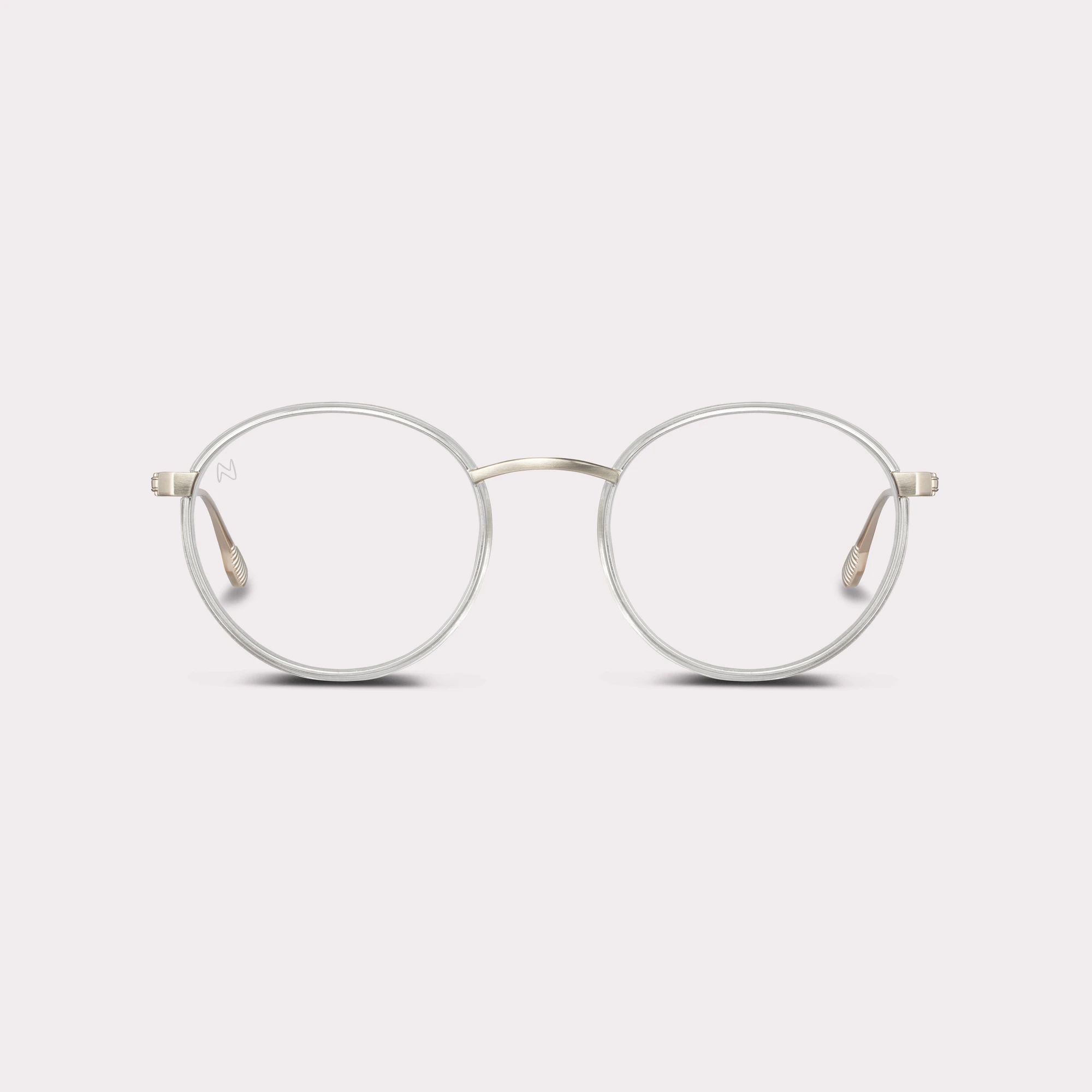 A pair of Ela Crystal Reading glasses seen from the front