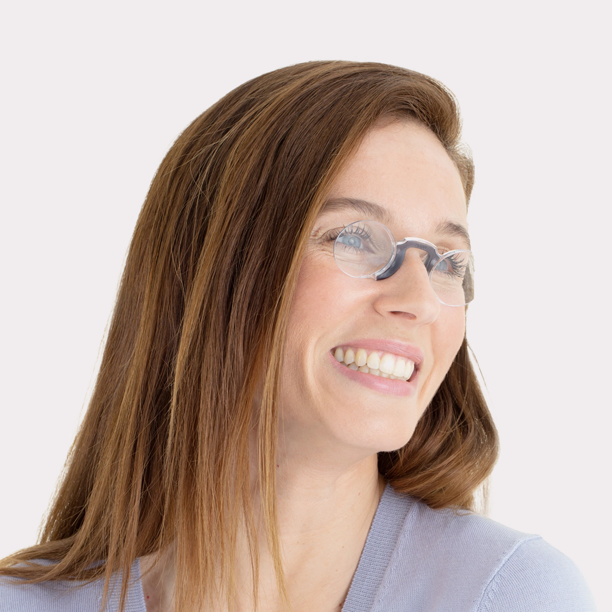 A pair of Oval Black Reading glasses