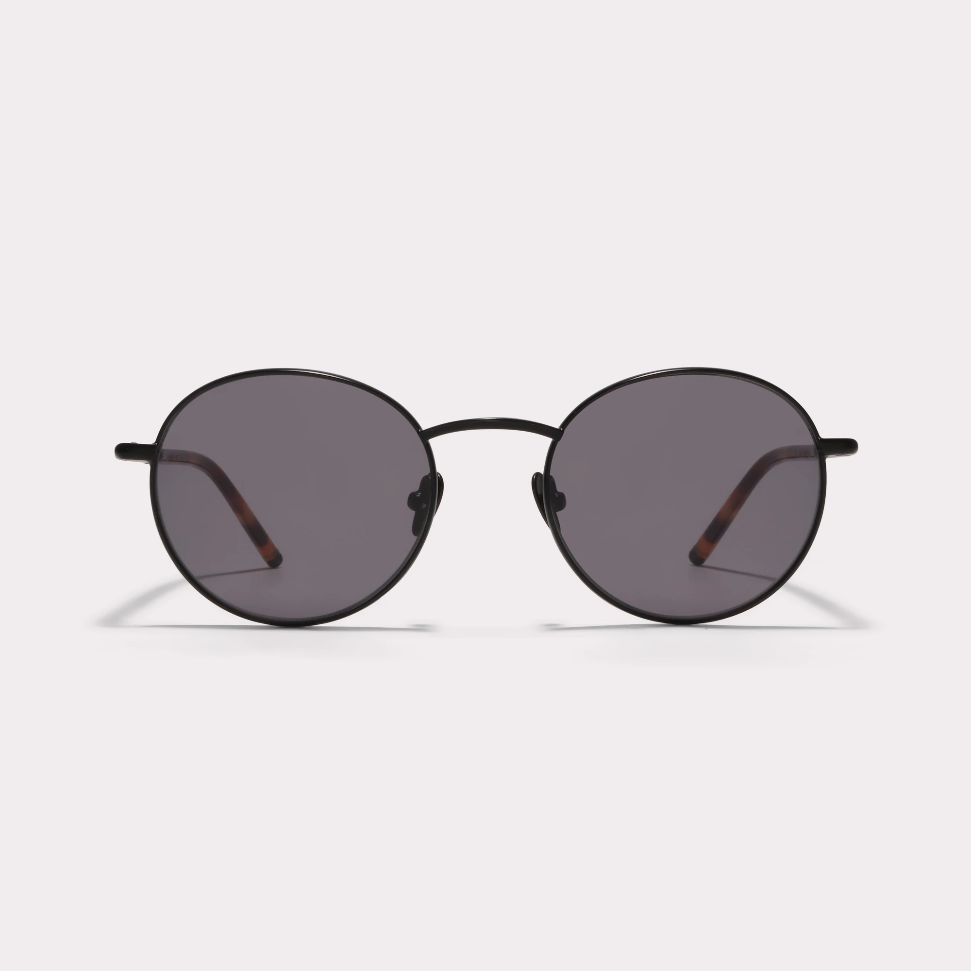 A pair of Ted Black Sunglasses seen from the front