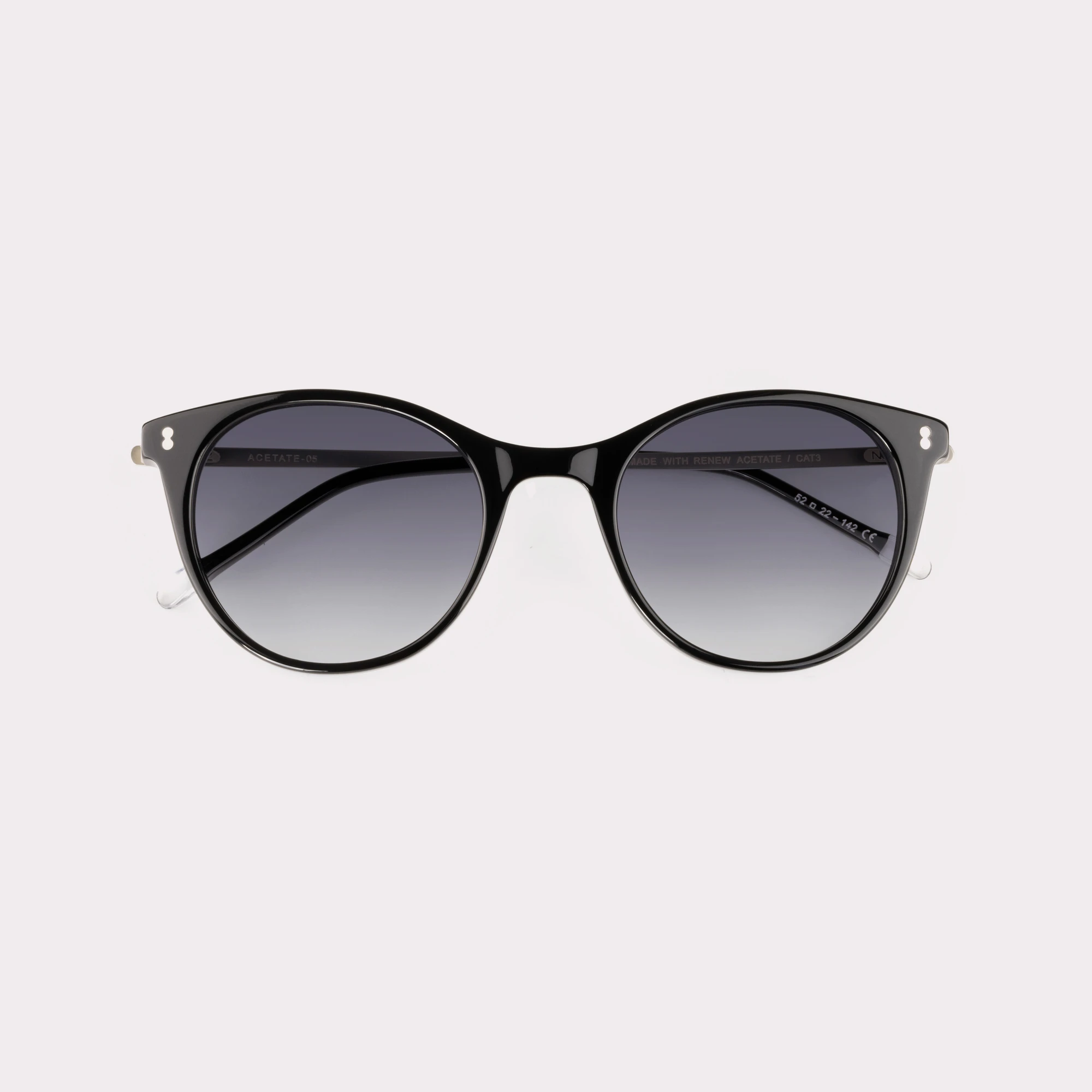 A pair of Berry Black Sunglasses folded