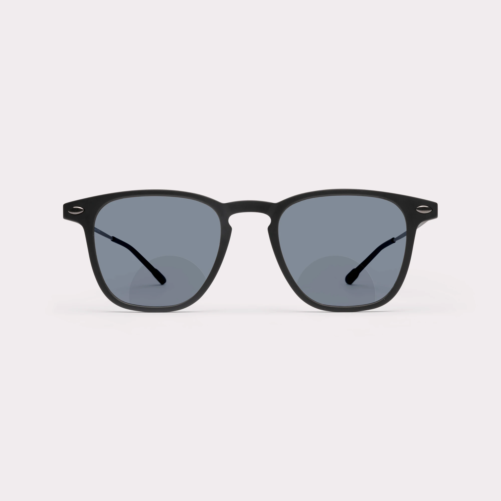 A pair of Doni Black Bifocal sunglasses seen from the front