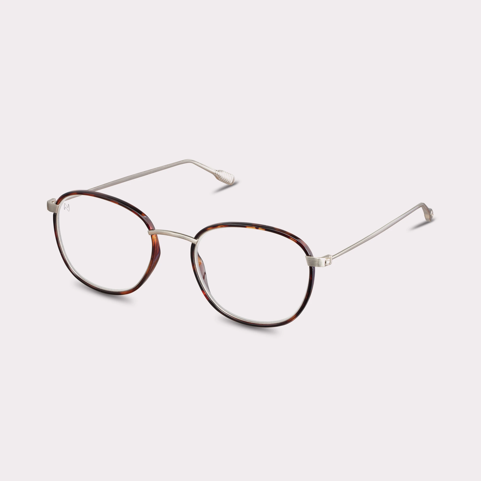A pair of Gali Tortoise Reading glasses  seen from the side