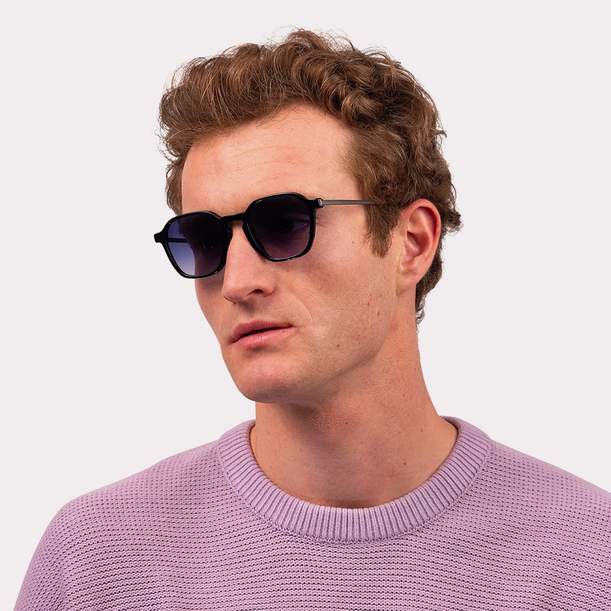 A pair of Aaron Black Sunglasses