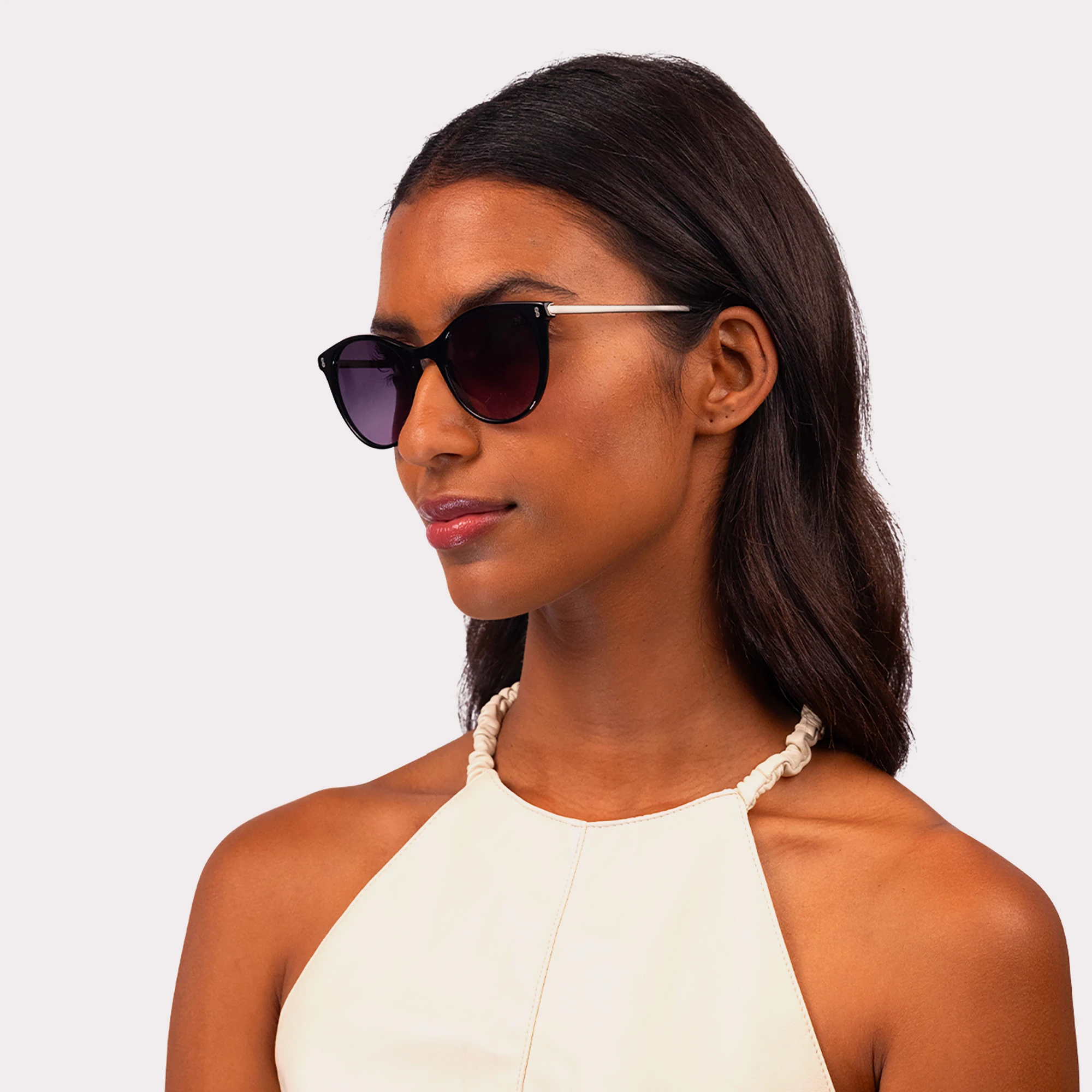 A pair of Berry Black Sunglasses