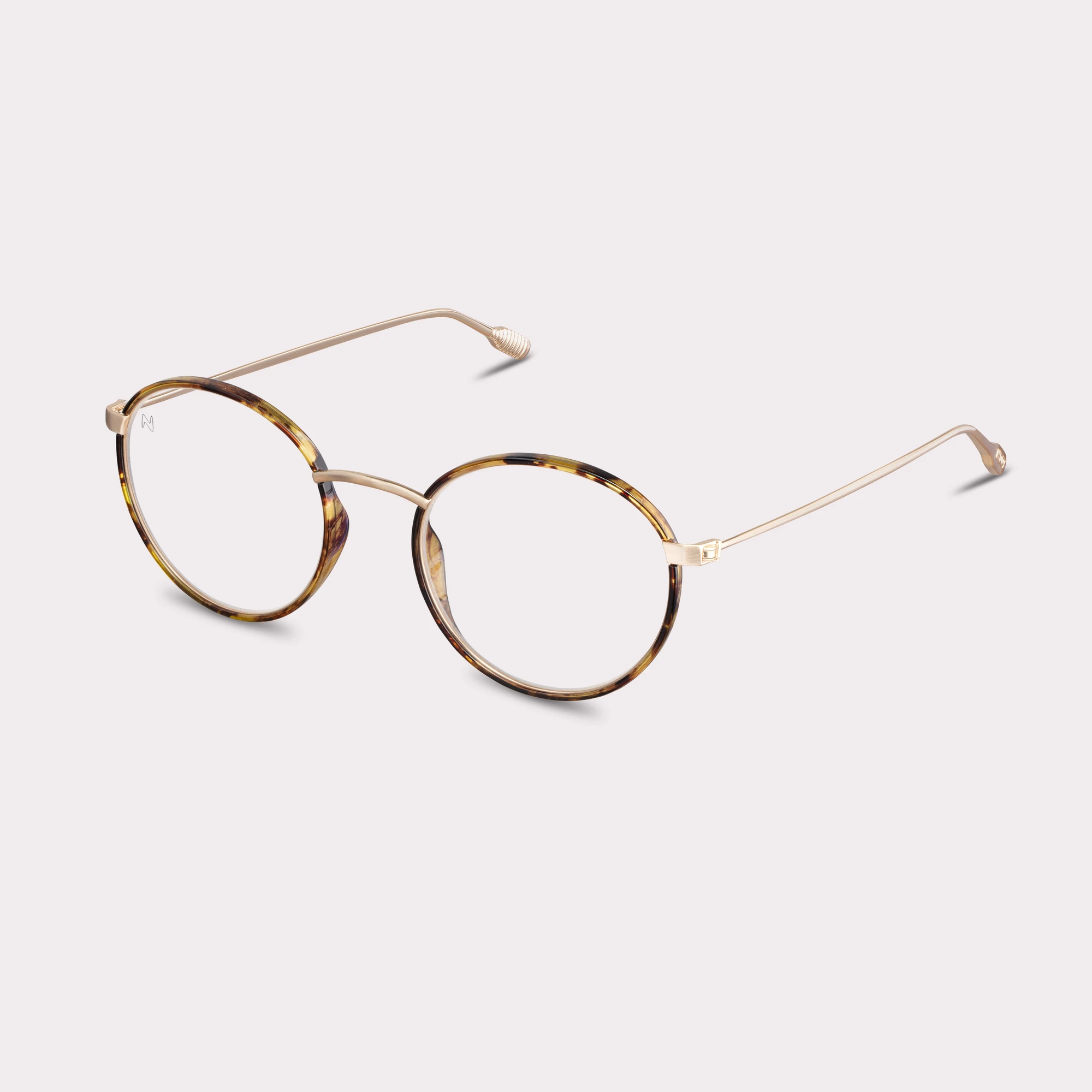 Une paire de Ela Light tortoise Lunettes de lecture vue de côté