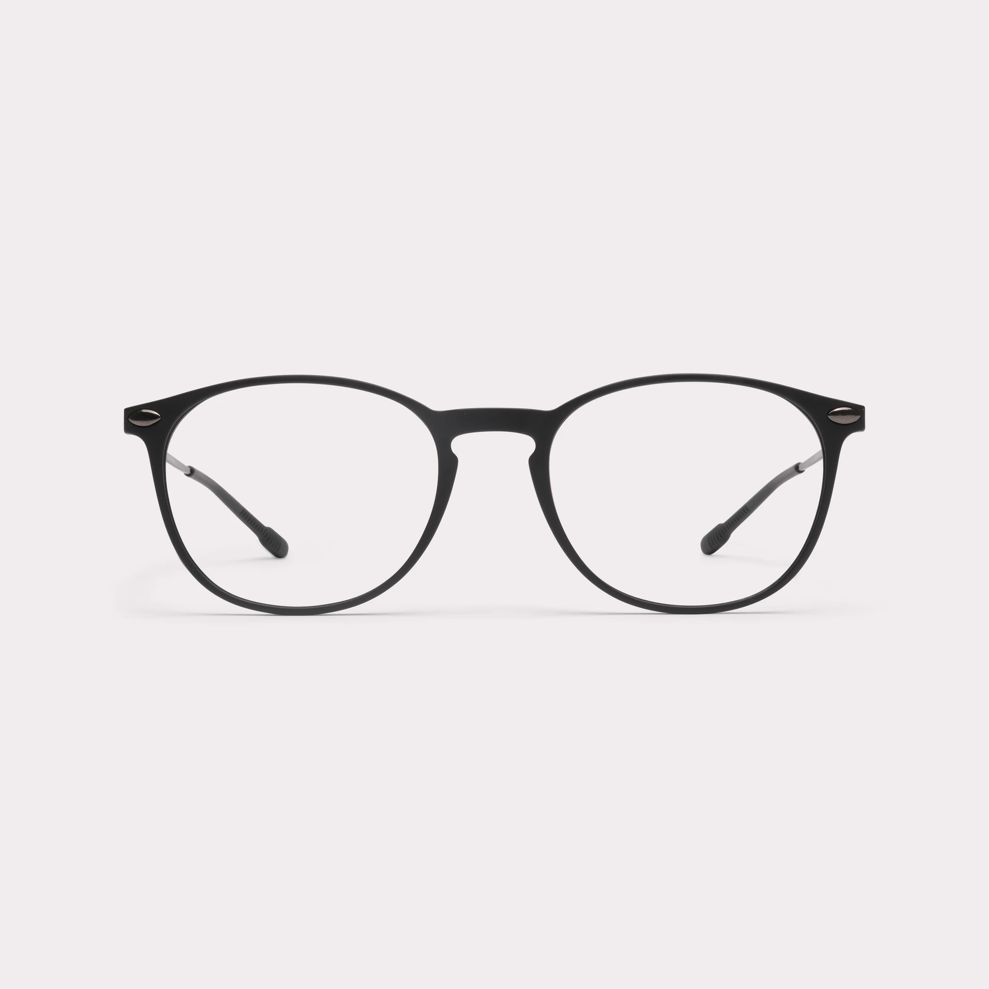 A pair of Alba Black Multi-distance reading glasses seen from the front