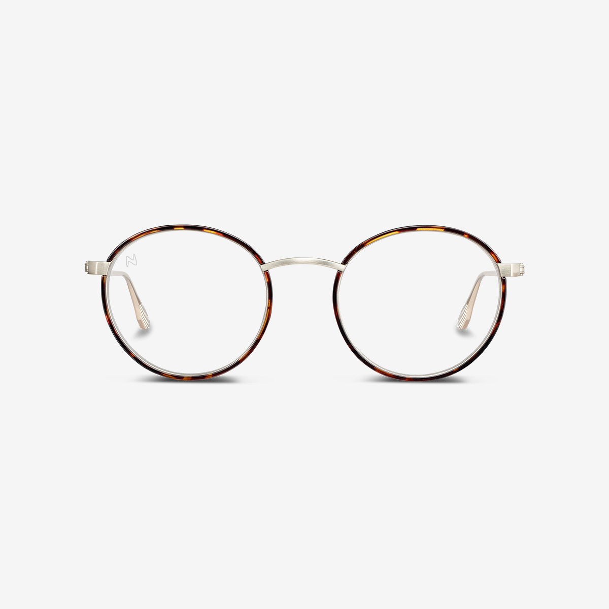 A pair of Ela Dark tortoise Blue light glasses seen from the front