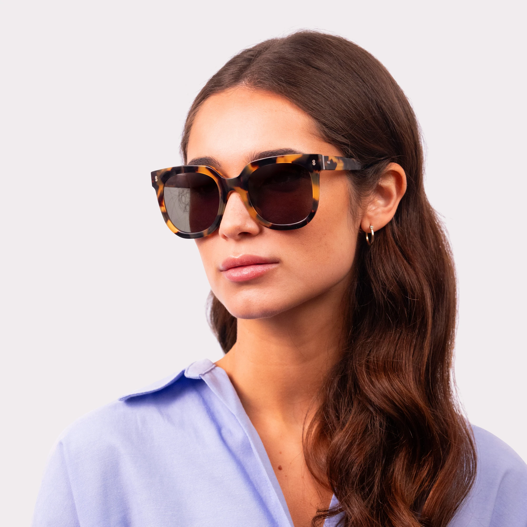 A pair of Sky Brown tortoise Sunglasses