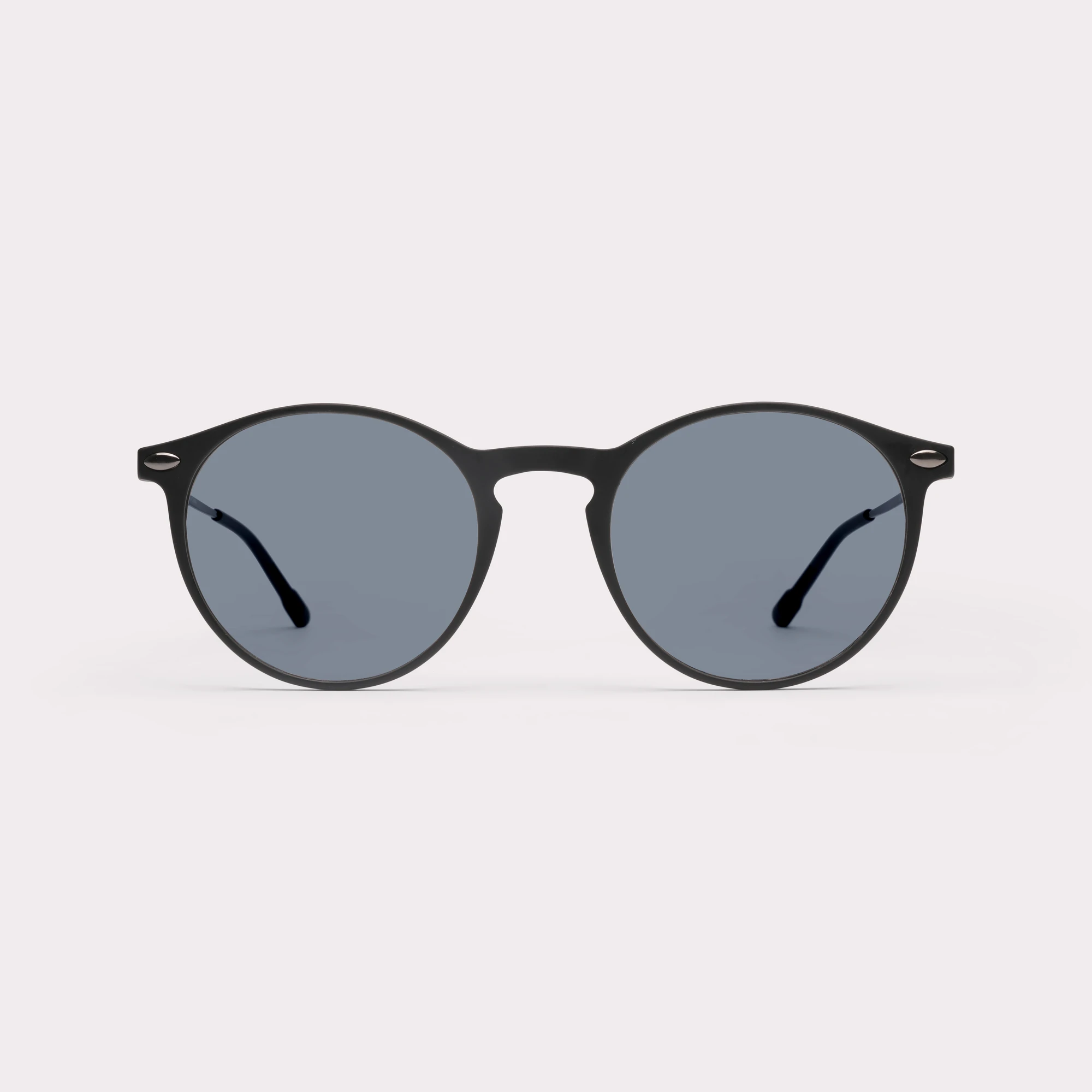 A pair of Cruz Black Sunglasses seen from the front