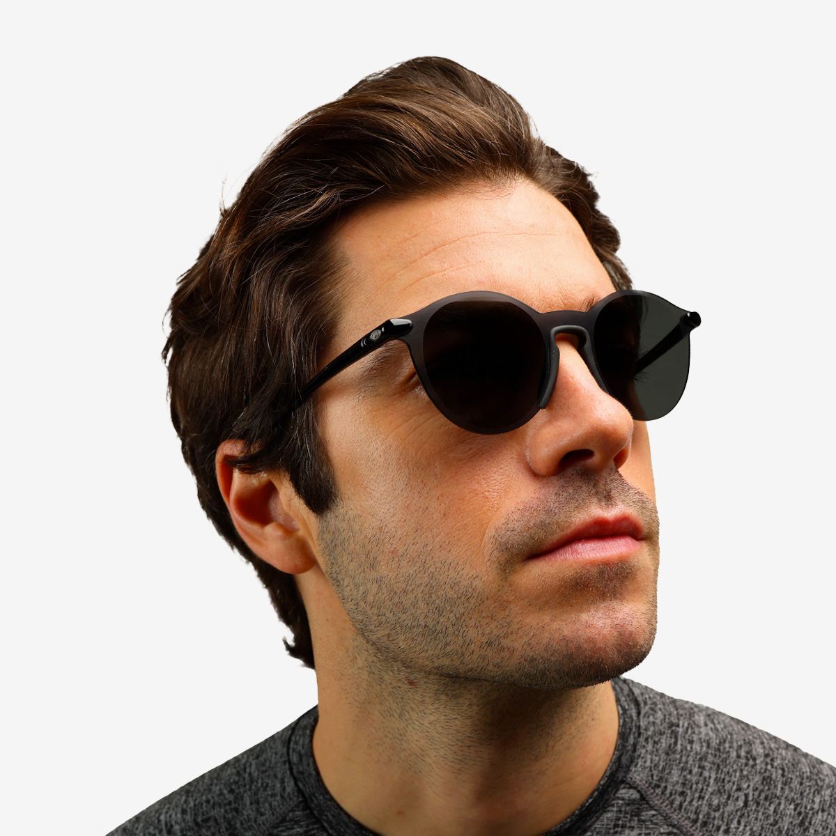 A pair of Essential Sport Round Black Sunglasses