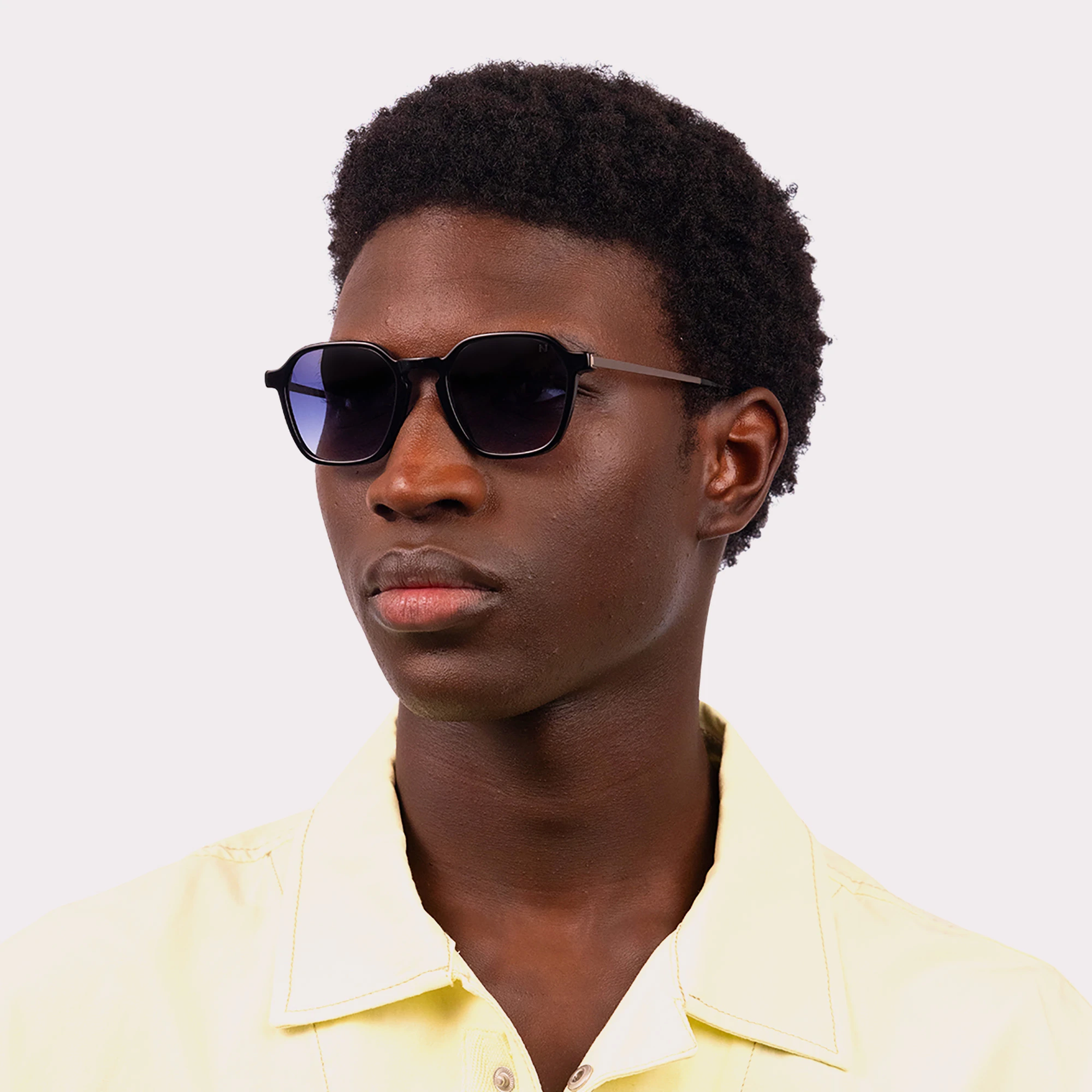 A pair of Aaron Black Sunglasses