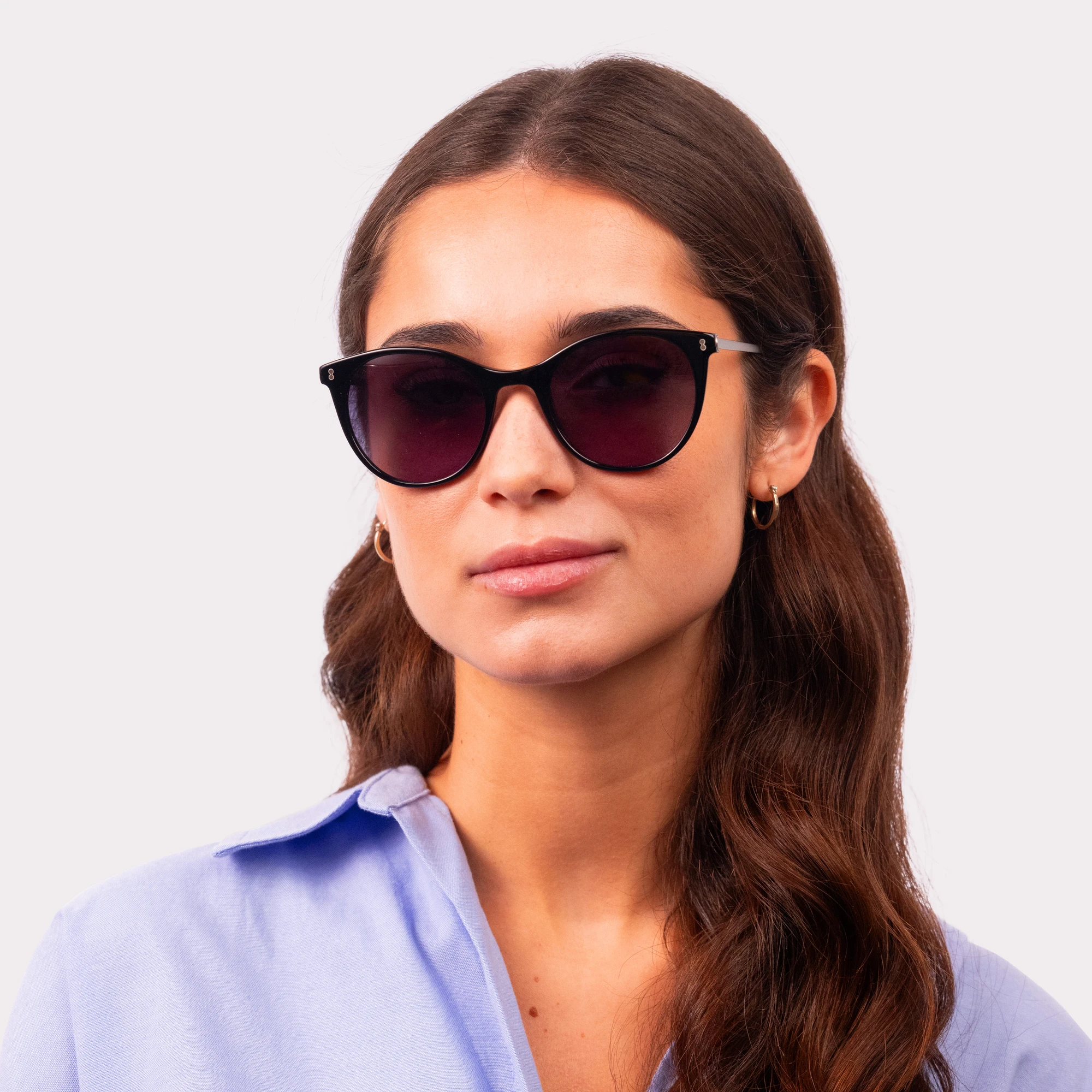 A pair of Berry Black Sunglasses