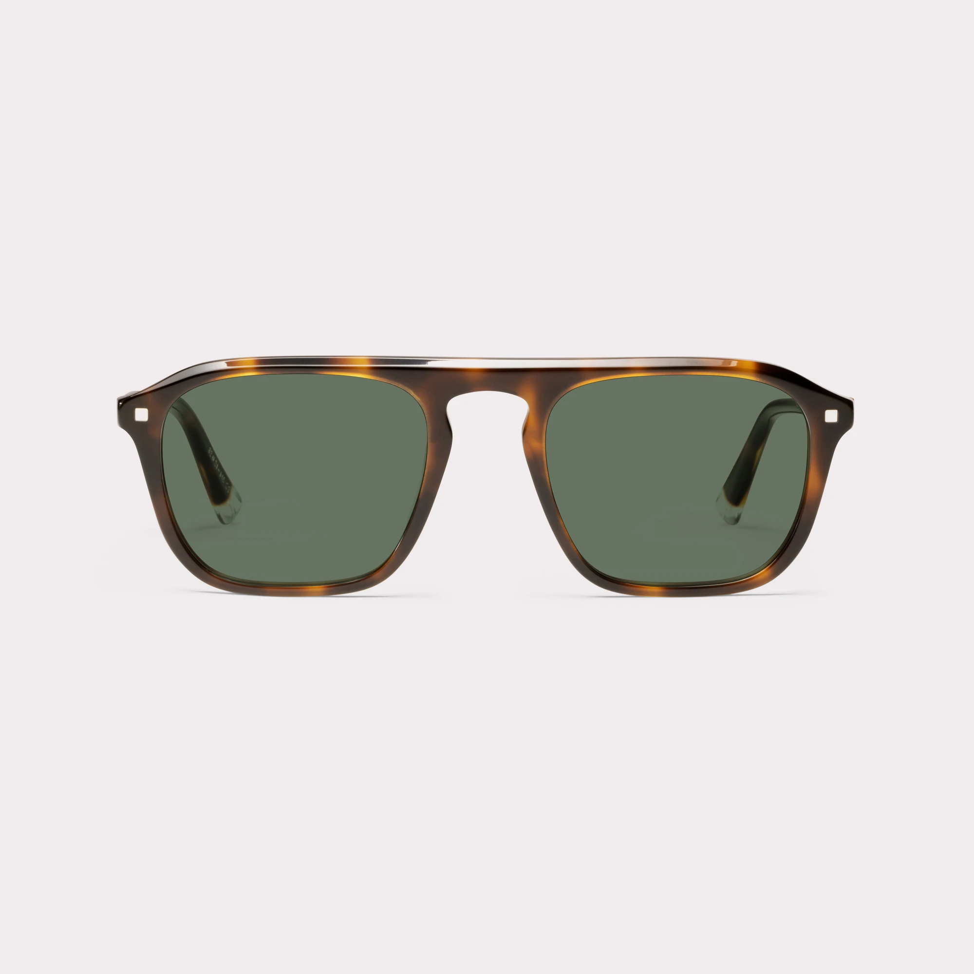 A pair of Captain Tortoise Sunglasses seen from the front