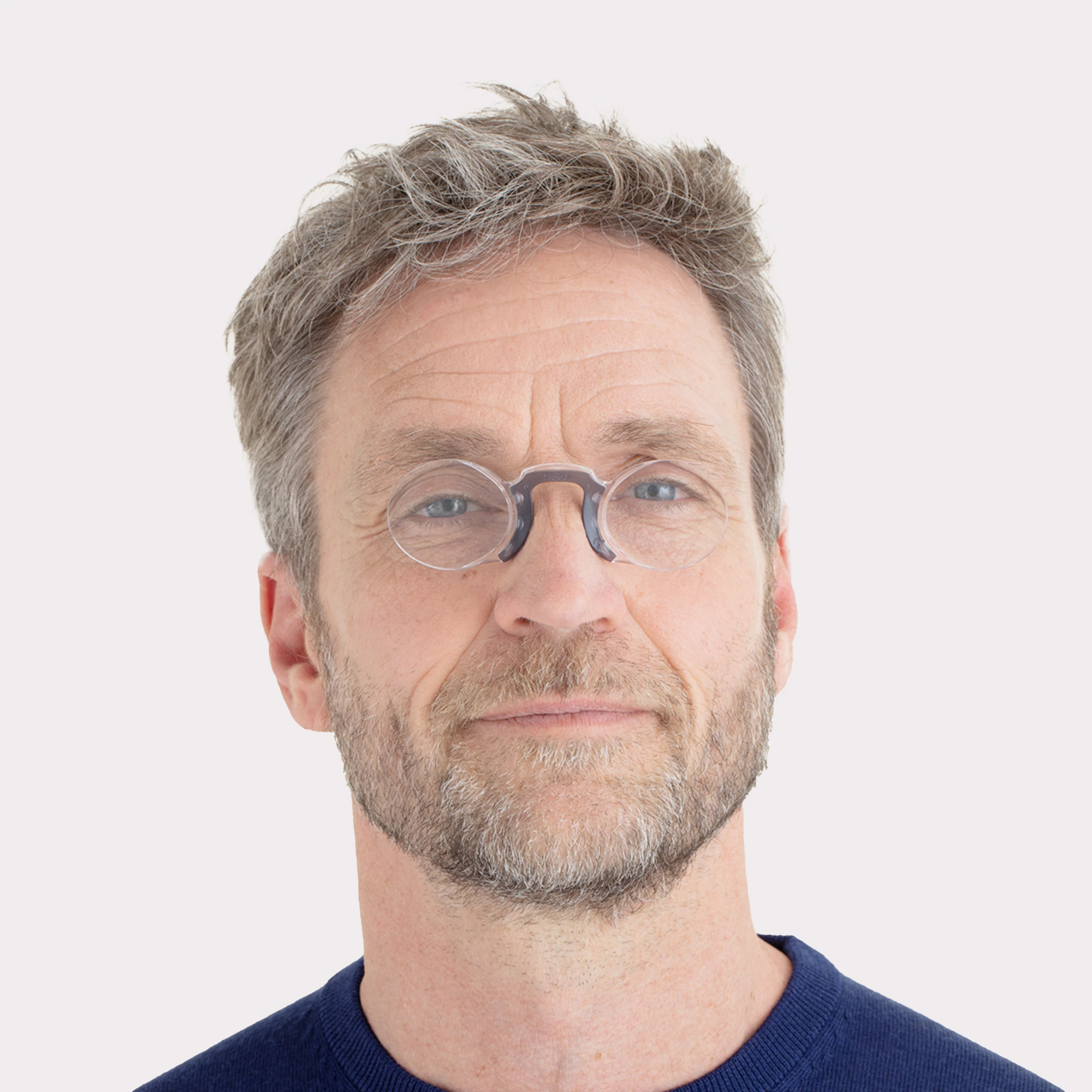 A pair of Oval Black Reading glasses