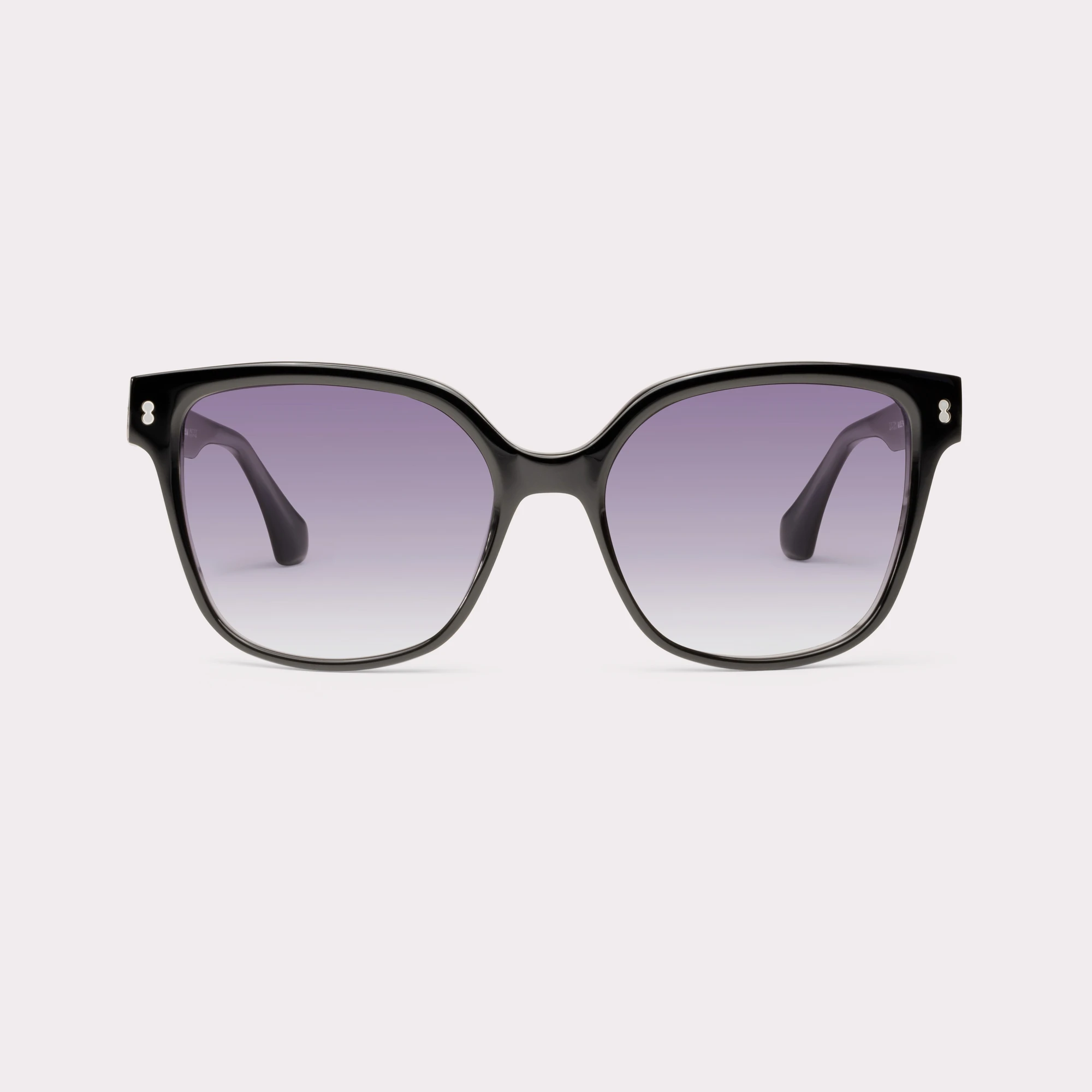 A pair of Lucky Black Sunglasses seen from the front