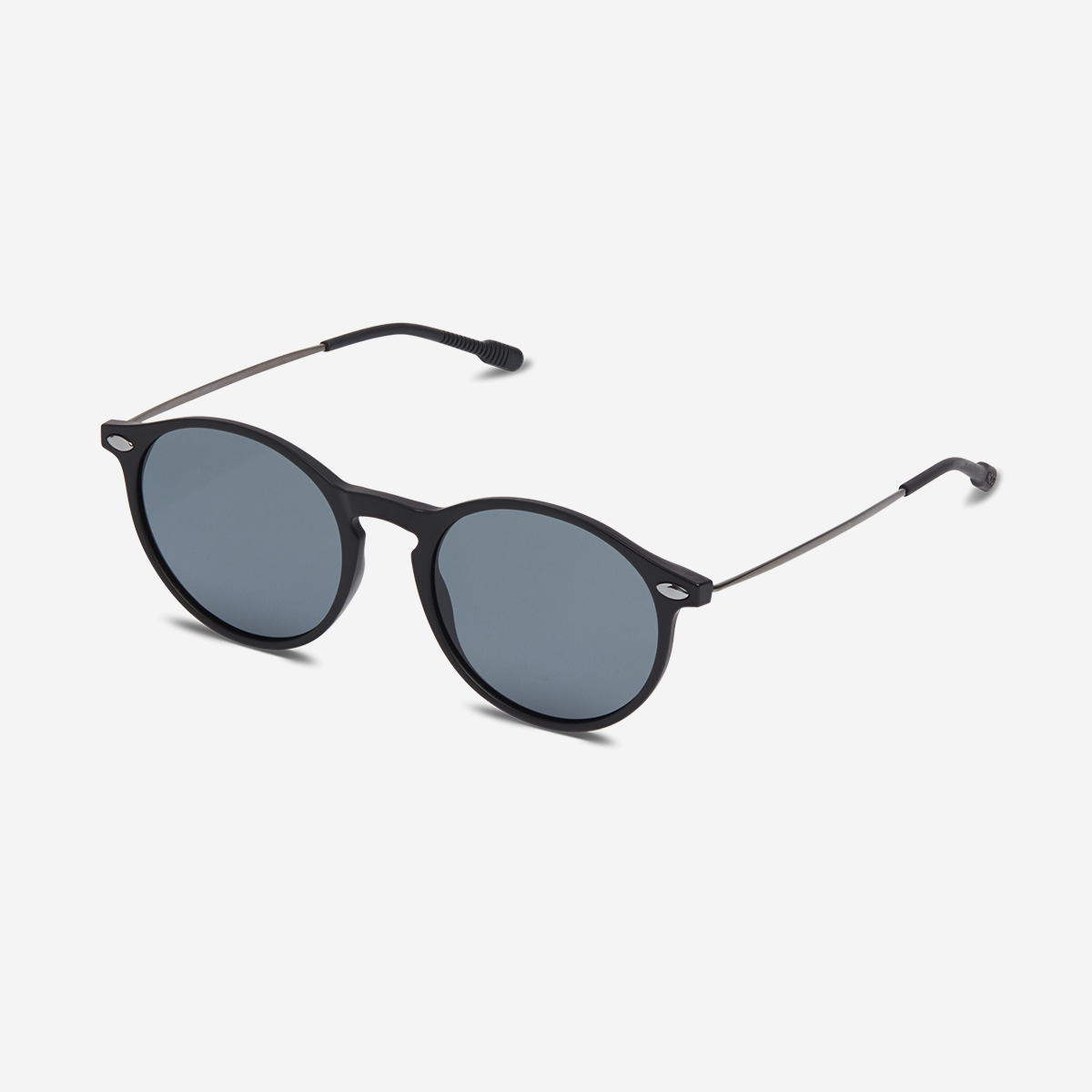 A pair of Cruz Small Black Sunglasses  seen from the side
