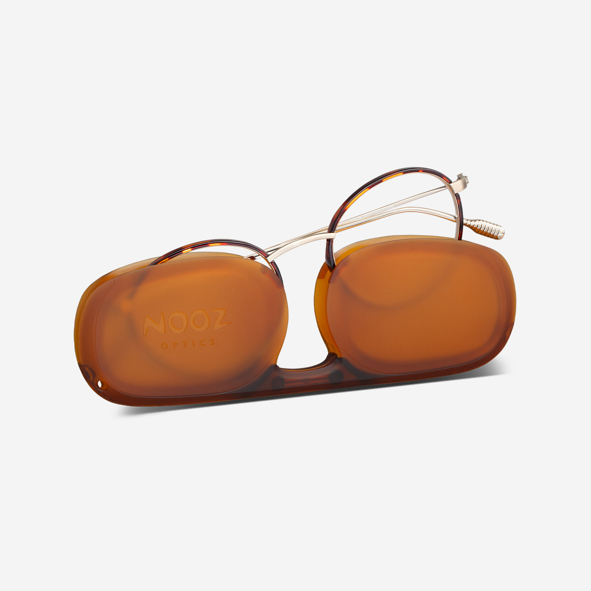 A pair of Ela Dark tortoise Blue light glasses