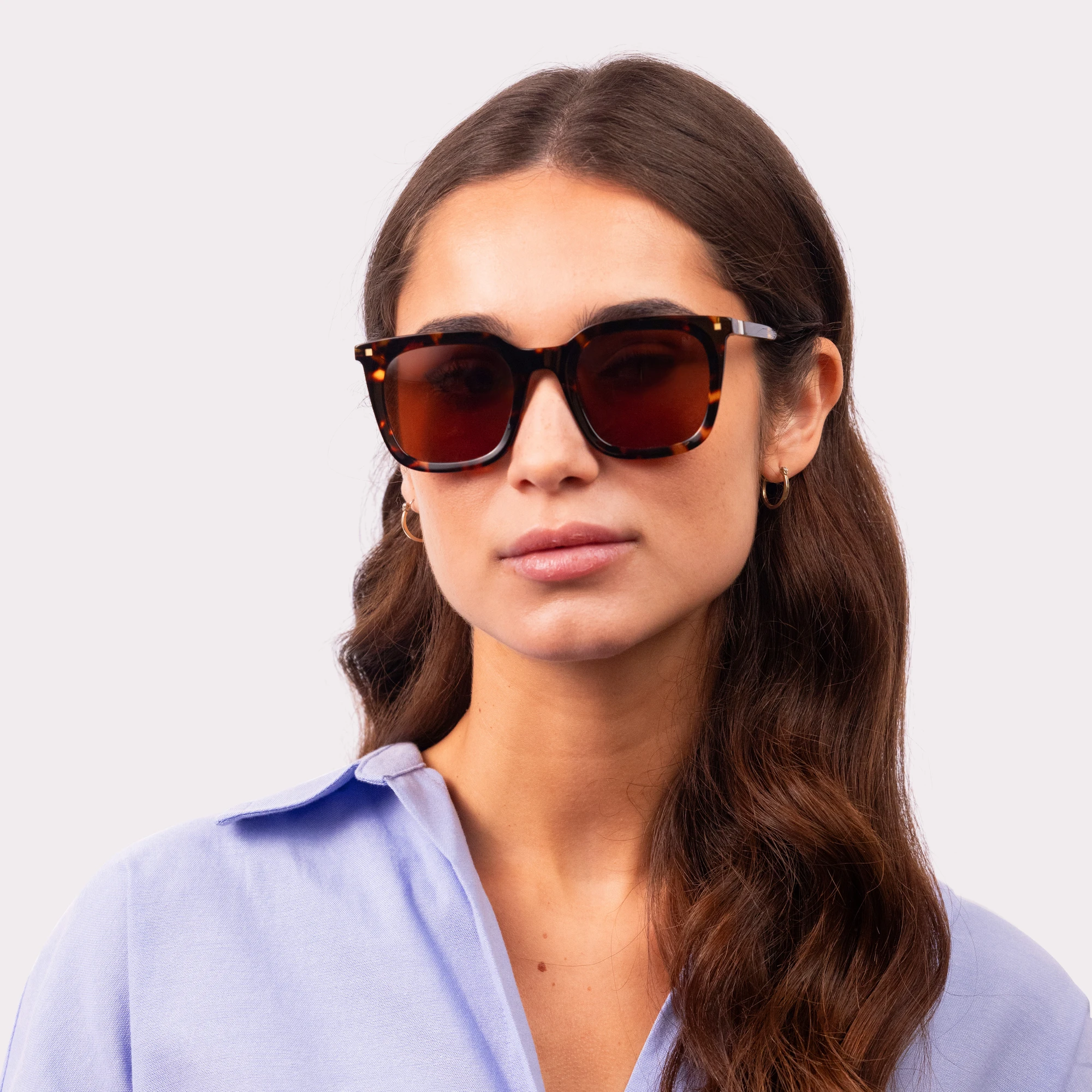 A pair of Candid Dark tortoise Sunglasses