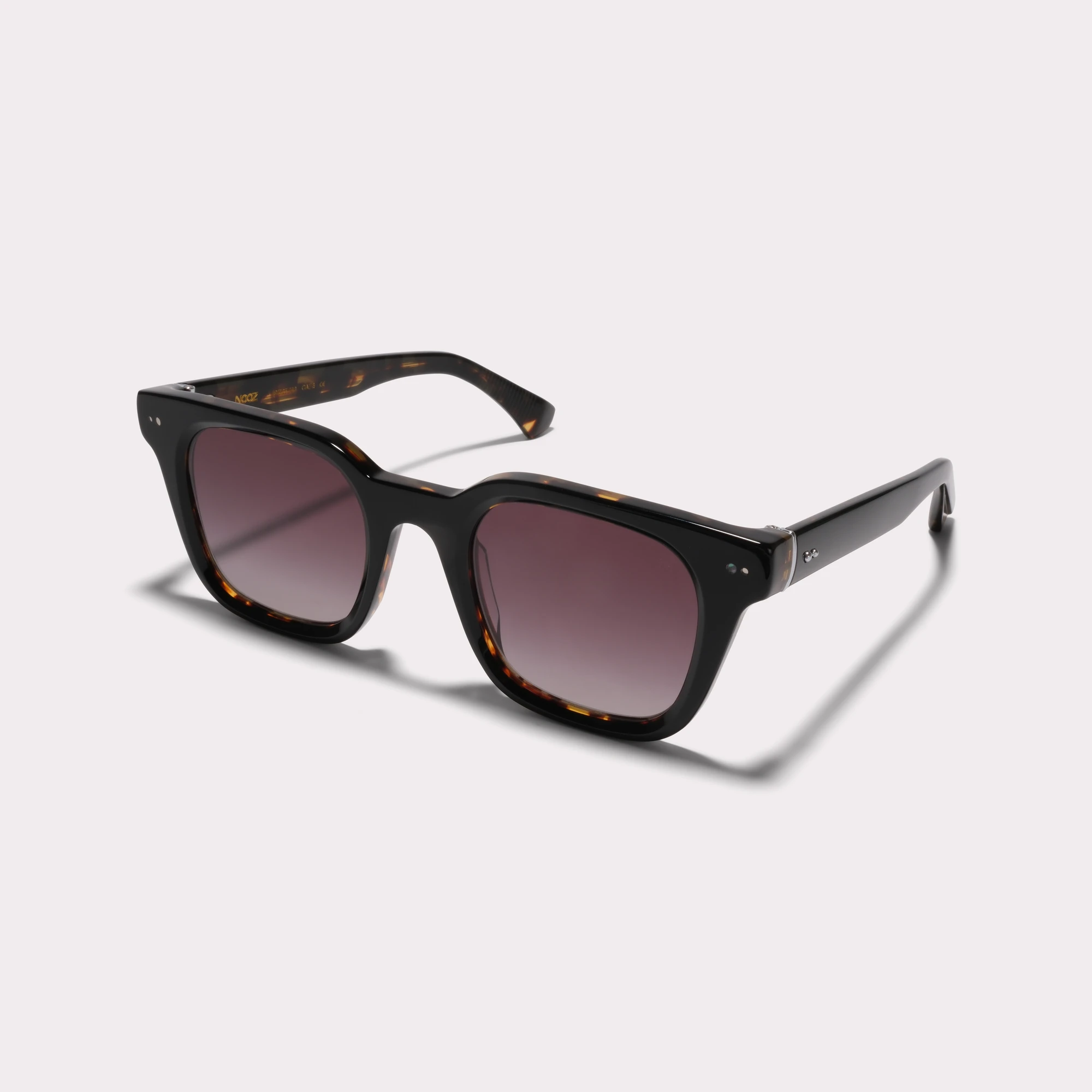A pair of Vega Black Sunglasses  seen from the side