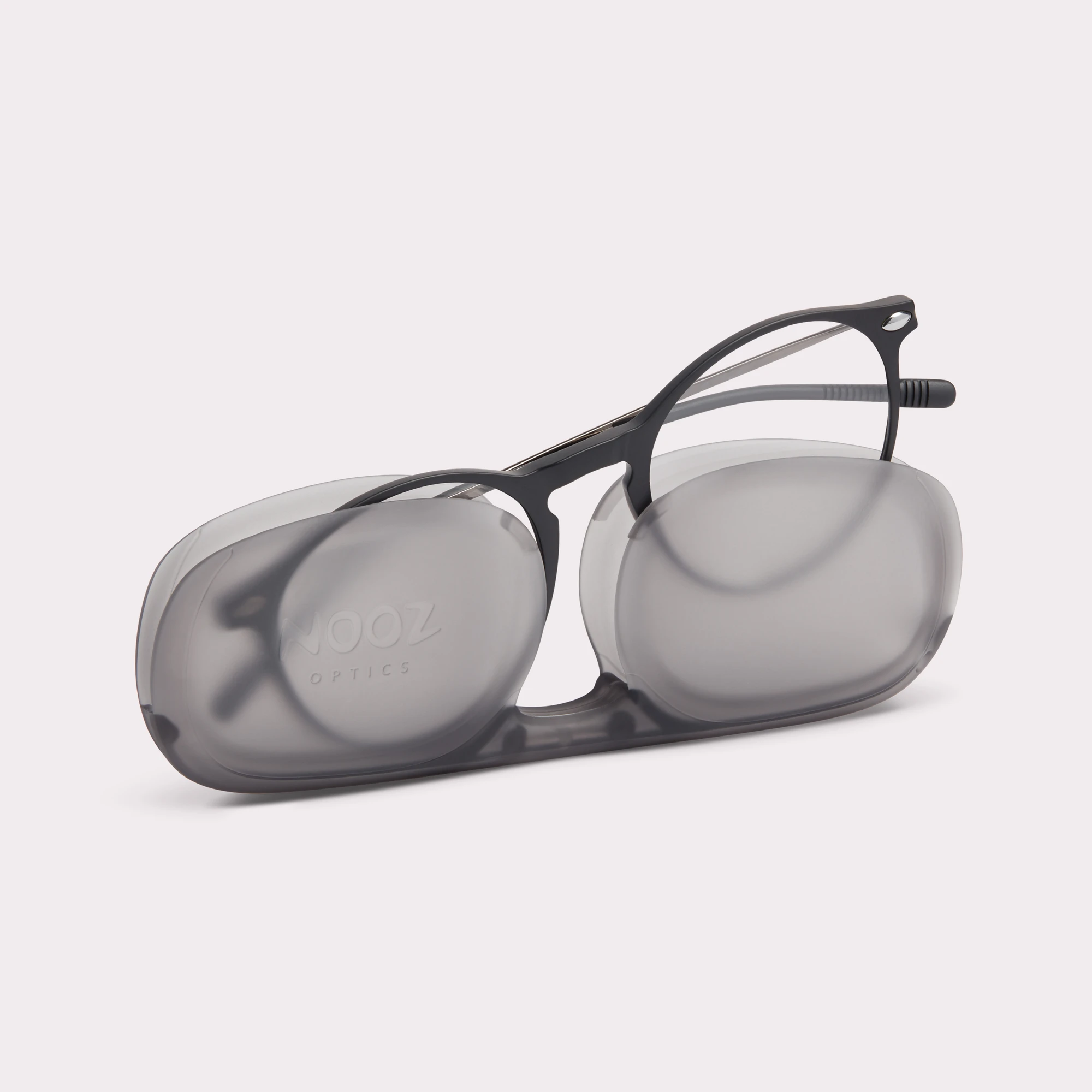 A pair of Cruz Black Reading glasses anti-blue light coming out of its case