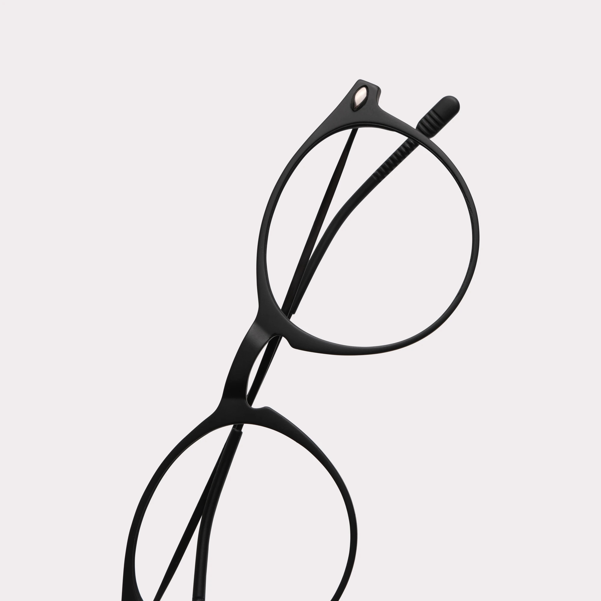 A pair of Cruz Black Reading glasses in a macro view