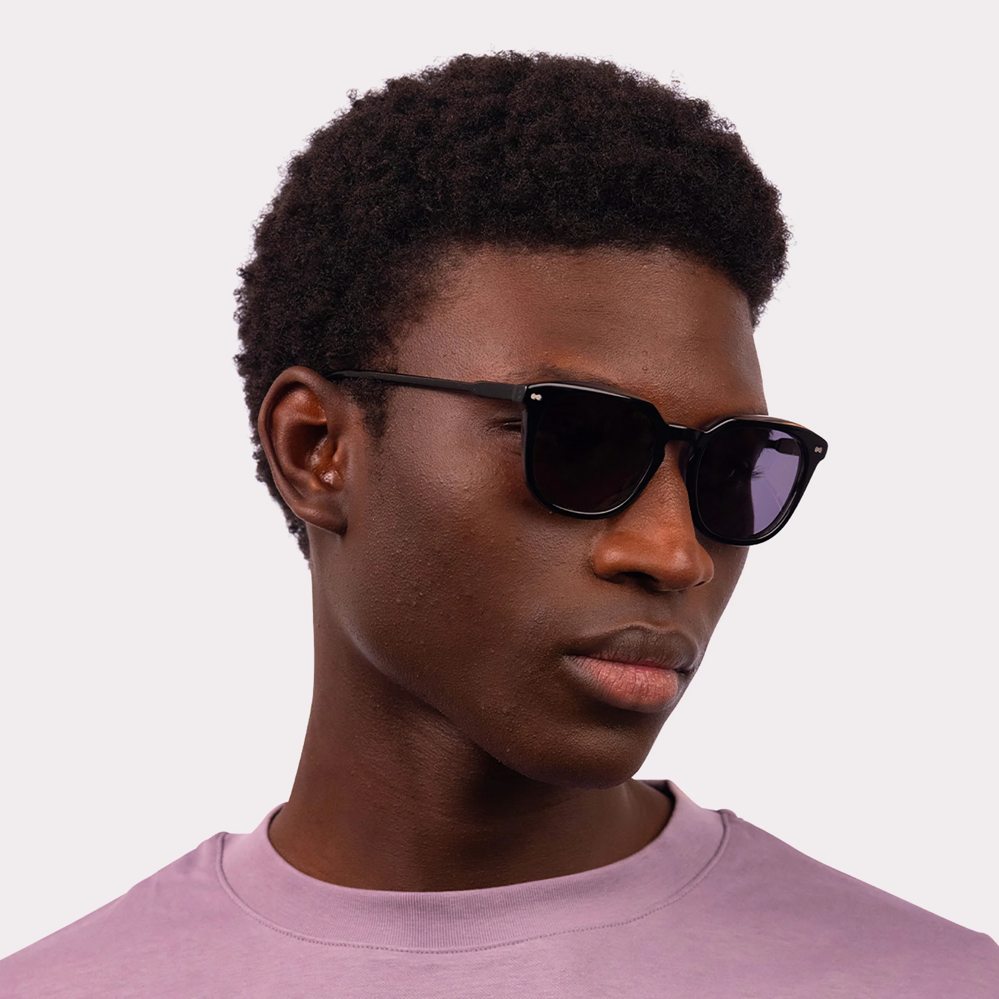A pair of Clover Black Sunglasses