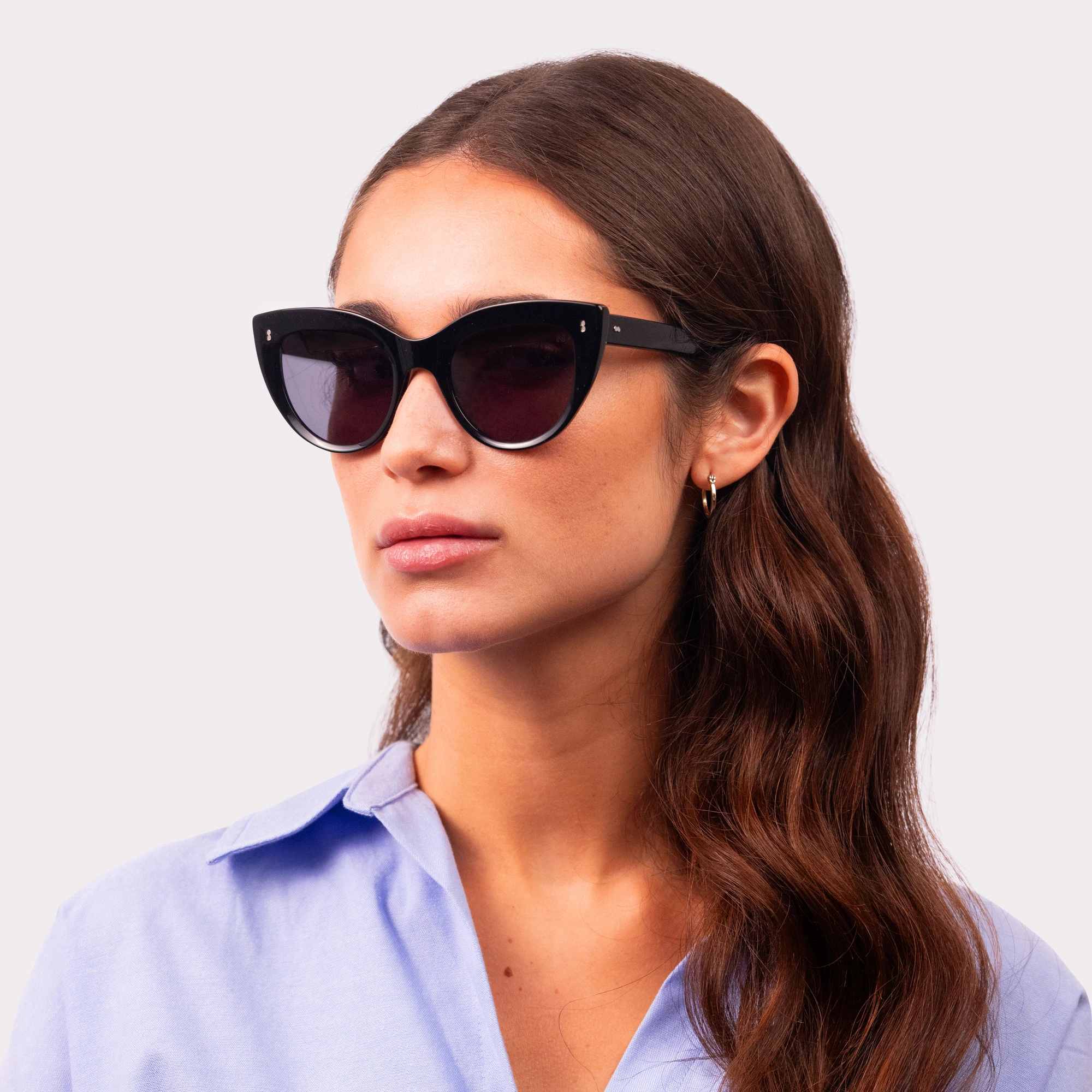 A pair of Romy Black Sunglasses